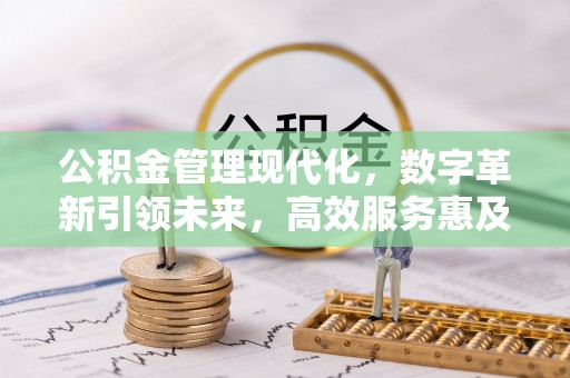 孟连公积金管理现代化，数字革新引领未来，高效服务惠及民生