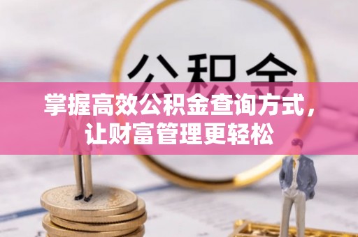 孟连掌握高效公积金查询方式，让财富管理更轻松